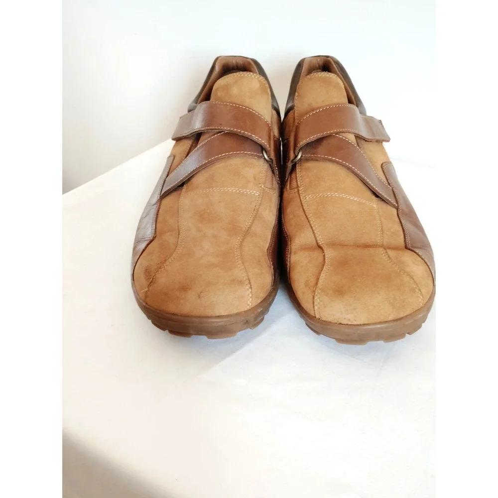 Cole Haan Men 14 Air Colton Brown Leather Suede Strap Oxford Old Money Shoes**